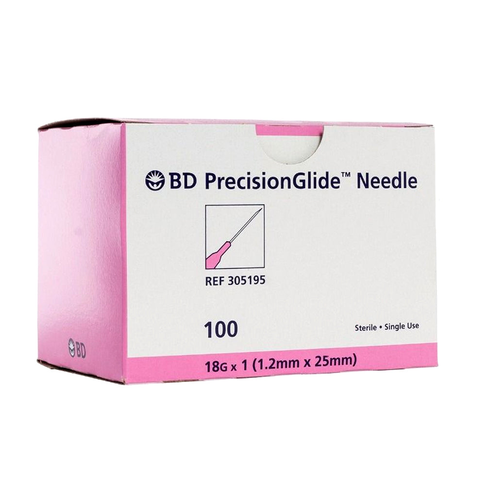 BD #305195 Needle, 18G x 1" Regular Bevel, Sterile, 100/bx - fhmedicalservices