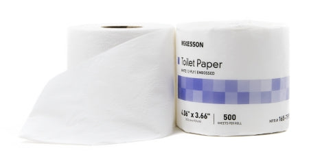 Toilet Tissue McKesson White 2-Ply Standard Size Cored Roll 500 Sheets 3-3/5 X 4 Inch - each