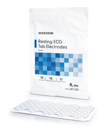 McKesson ECG Tab Electrode Resting Non-Radiolucent #87-220