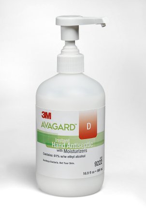 3M #9222 Hand Sanitizer 3M™ Avagard™ D 16 oz. Ethyl Alcohol Gel Pump Bottle - each