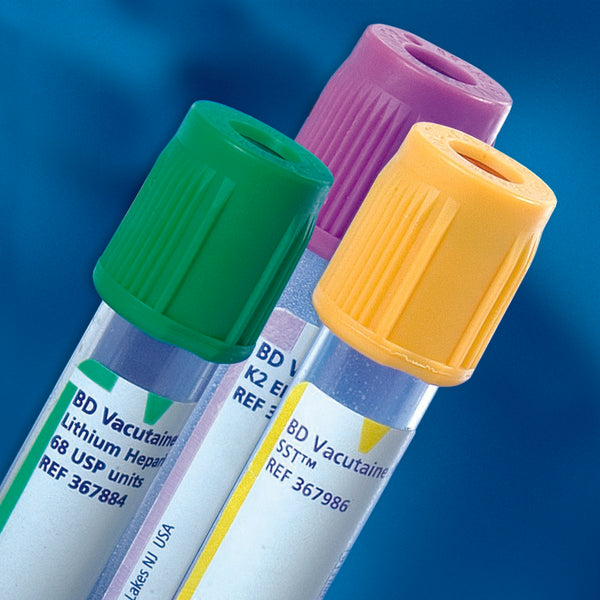 BD 367962 BD Vacutainer® PST™ Venous Blood Collection Tube Plasma Tube Lithium Heparin / Separator Gel Additive 13 X 100 mm 4.5 mL Green BD Hemogard™ Closure Plastic Tube 100bx