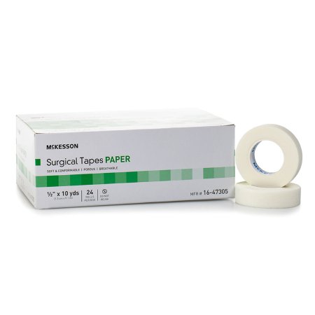 #16-47305 Medical Tape Paper 1/2 Inch X 10 Yard White NonSterile - 24 per box