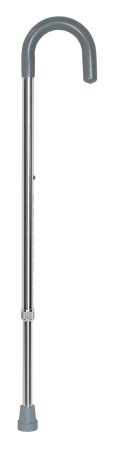 Round Handle Cane Aluminum 29-3/4 to 38-3/4 Inch Height Chrome - fhmedicalservices