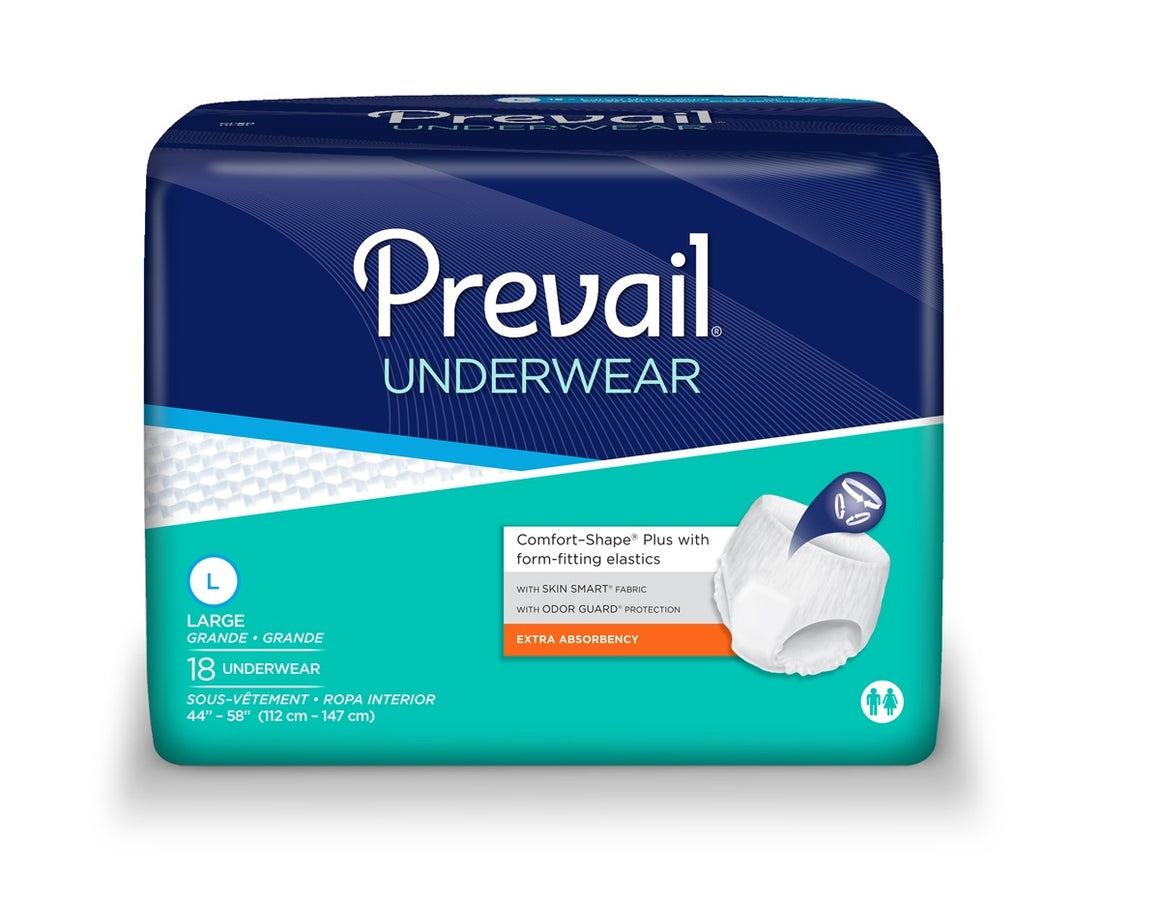 Prevail Extra Underwear, Large, Pull On, #PV-513 - Pack of 18 - fhmedicalservices