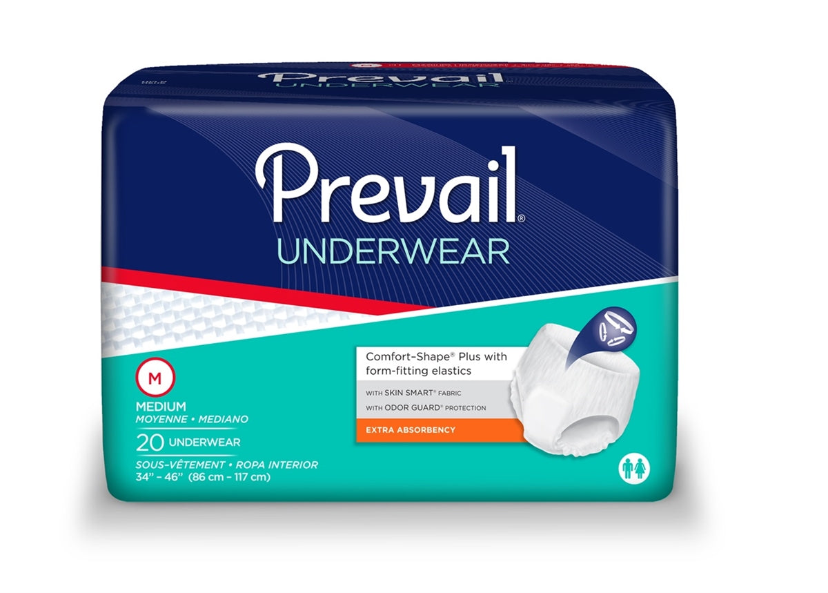 Prevail Extra Underwear, Medium, Pull On, #PV-512 - Pack of 20