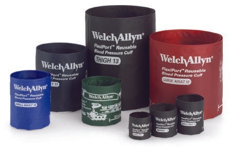 Welch Allyn #REUSE-11-2BV Blood Pressure Cuff and Bulb FlexiPort® Adult Arm Medium Cuff 25 - 34 cm Nylon Cuff